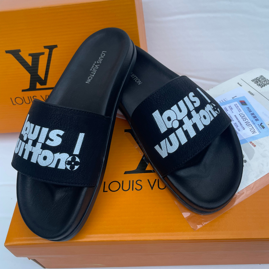 Dép Nam Lv cao cấp full box - Dép quai ngang LV nam SPF