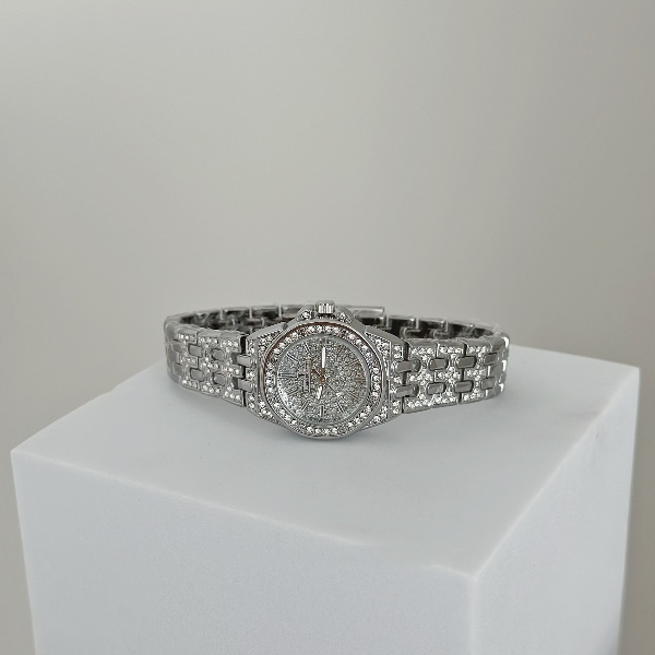 Đồng hồ nam nữ dây kim loại TB129 mặt trắng chống nước bảo hành