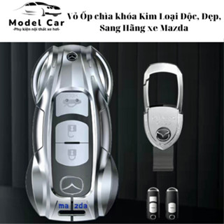 {Ship Hỏa Tốc} Vỏ Ốp hình Siêu Xe Mạ Crom sáng bóng kèm dây da Ô TÔ Mazda 2,3,6, CX5, CX8..... Loại 2 và 3 nút bấm