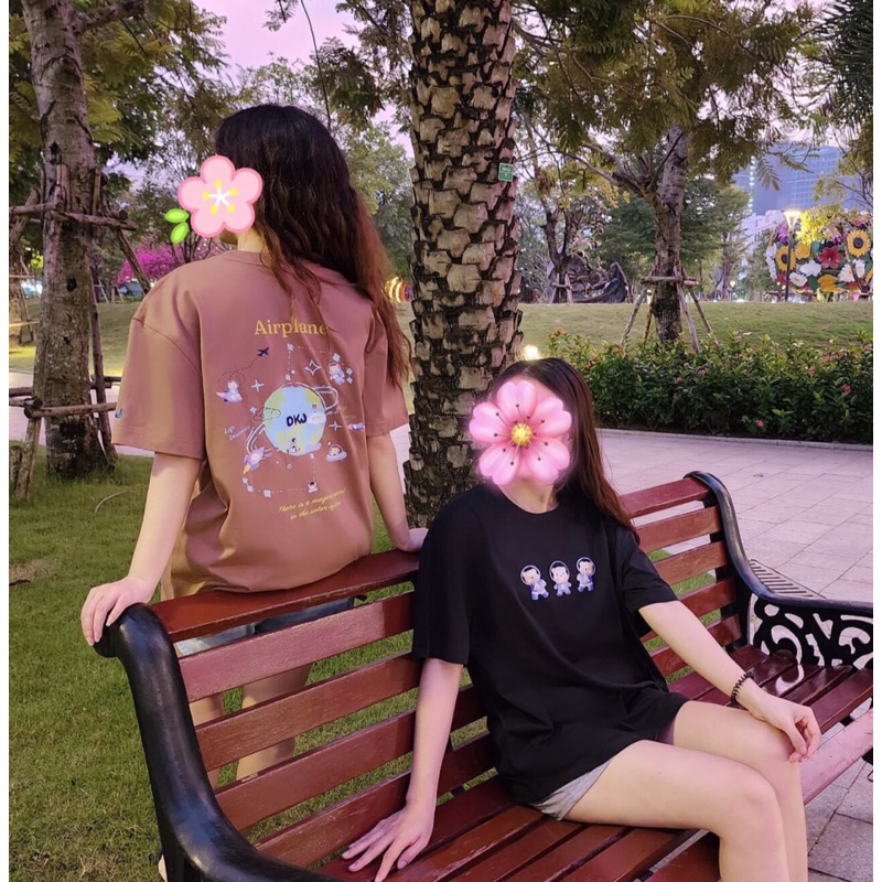 Áo DKJ gấu - unisex - logo tay