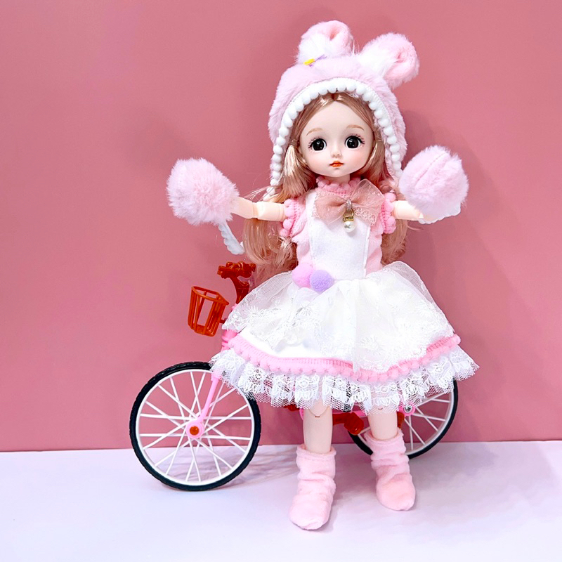 Búp bê BJD 30cm đa khớp linh hoạt Babie công chúa nhỏ gương mặt xinh đẹp