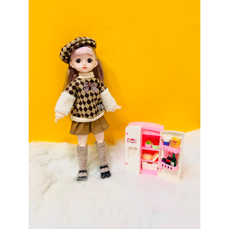 Búp bê BJD 30cm đa khớp linh hoạt Babie công chúa nhỏ gương mặt xinh đẹp