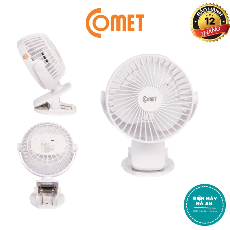 [BH 12 tháng] Quạt mini quạt tích điện quạt sạc đa năng Comet CRF0705 kẹp bàn - Hàng chính hãng