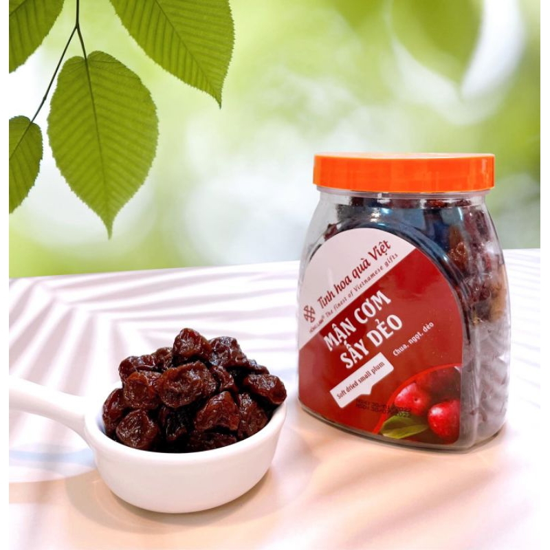 Mận cơm sấy dẻo chua ngọt - Ô mai Hồng Lam 11 hàng đường - Hộp 200g/300g/500g