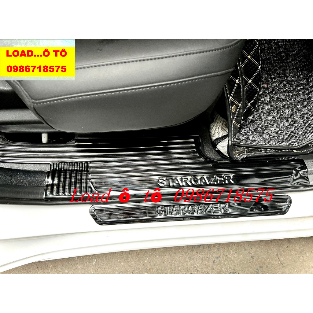 Ốp Bậc Cửa, Nẹp Bước Chân Huyndai Stargazer 2023 Mẫu Titan Cao Cấp, Có Sẵn Keo Dán Chuyên Dụng 3M