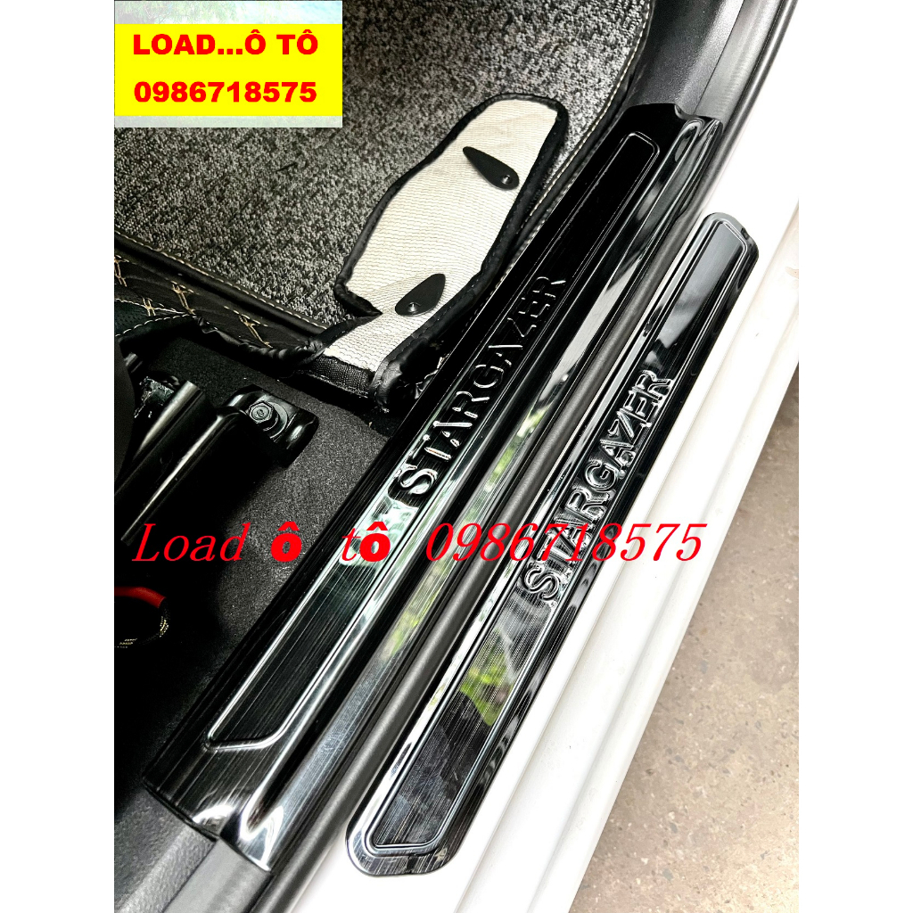 Ốp Bậc Cửa, Nẹp Bước Chân Huyndai Stargazer 2023 Mẫu Titan Cao Cấp, Có Sẵn Keo Dán Chuyên Dụng 3M