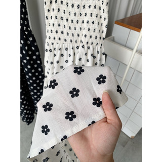 Đầm maxi 2 dây hoa nhí dún ngực - D812