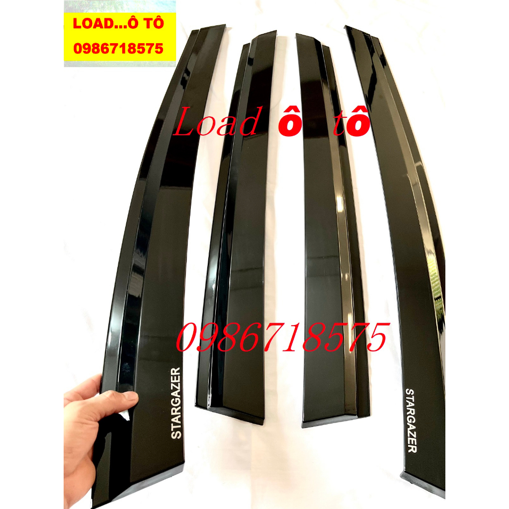 Vè Che Mưa Đen Huyndai Stargazer 2023 Hàng Lên Xe Đẹp Miễn Chê, Bộ 4 Thanh Vè Có Sẵn Keo Dán 3M