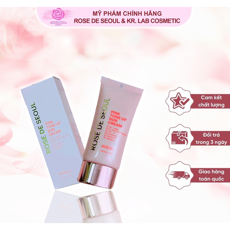 KEM CHỐNG NẮNG ROSE DE SEOUL 50ml bản mới nhất 2023 hạn 2026