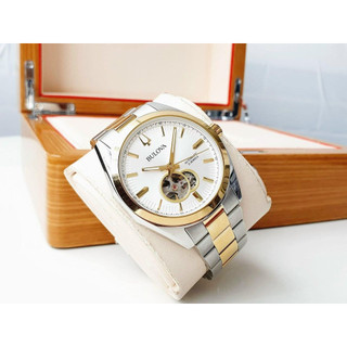 Đồng hồ nam dây thép Bulova Surveyor Open Heart Automatic 98A284
