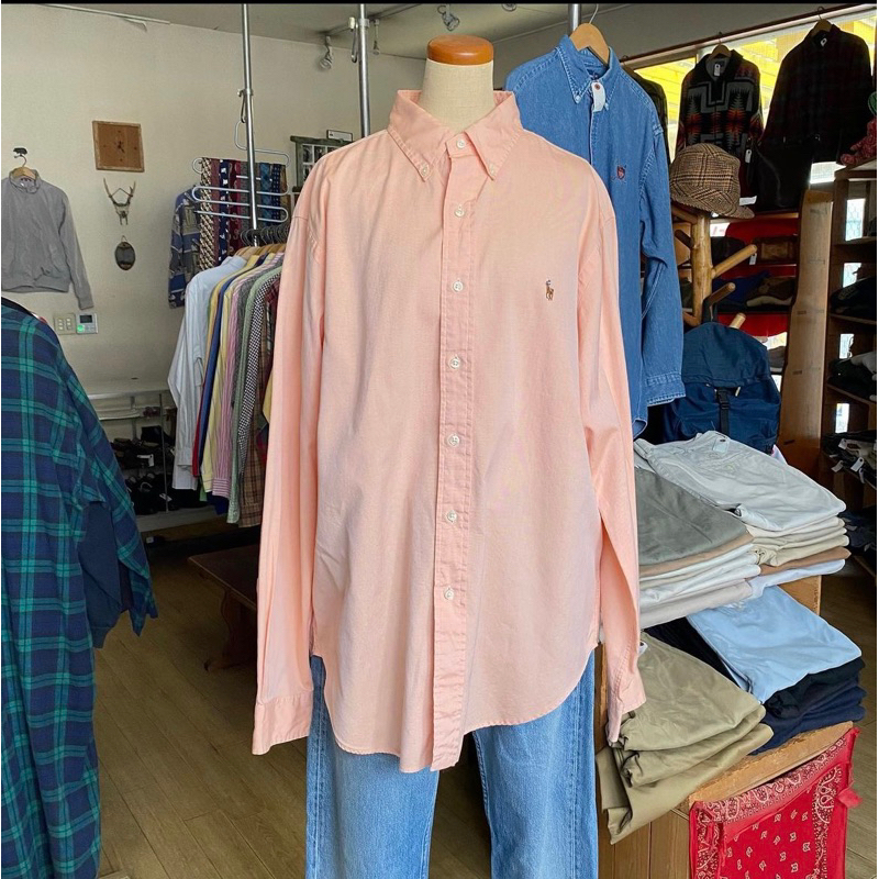 ÁO SƠMI NAM VẢI OXFORD 100% COTTON, TAY DÀI, DÁNG PHONG CÁCH CHÂU ÂU, MÀU CAM MỸ