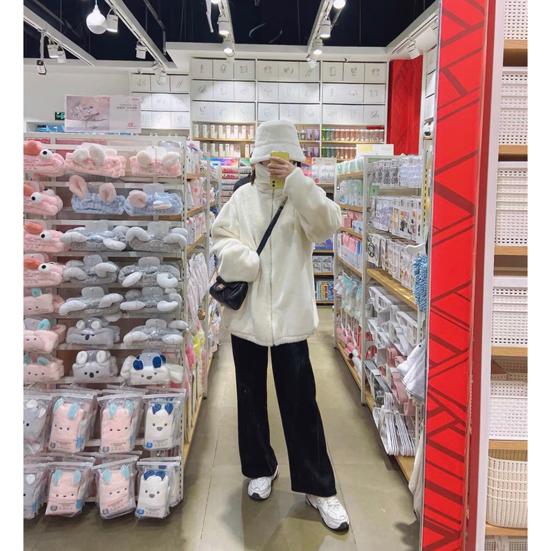 Mũ Bucket Lông Thú Nhân Tạo Ấm Áp Thời Trang Mùa Đông Girlystore Có Sẵn