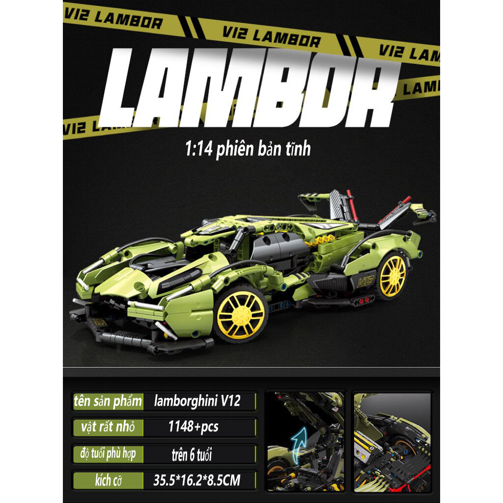 Urchin Toys**Đồ Chơi lắp ráp Xe Đua Bugatii 1:14 1300+pcs Chất Lượng Cao Technic Mô Hình Xe 1:8 4000+pcs