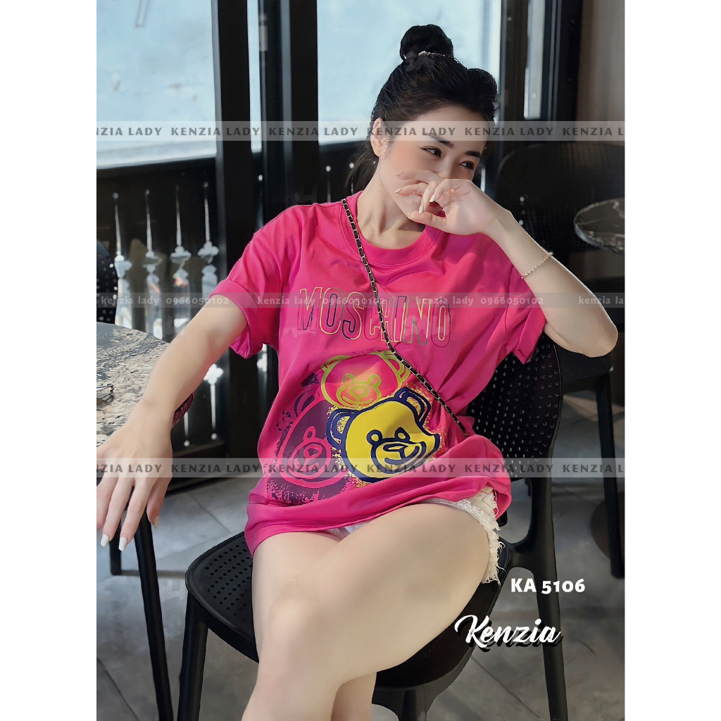 Áo Thun Nữ siêu cấp Form chuẩn Kenzia Lady- Áo Phông Cổ Tròn Tay Ngắn  Basic Cotton 100%  - KA5106