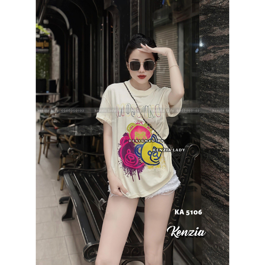 Áo Thun Nữ siêu cấp Form chuẩn Kenzia Lady- Áo Phông Cổ Tròn Tay Ngắn  Basic Cotton 100%  - KA5106