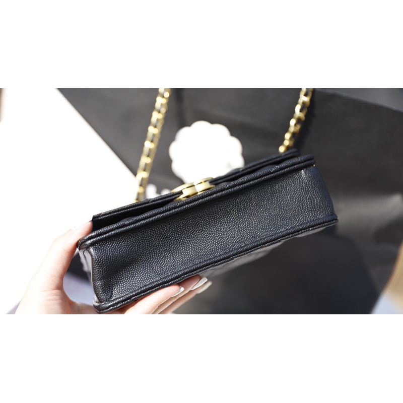 Túi đeo vai Vvoc da hạt caviar fullbox bill dustbag xinh xắn W166-19