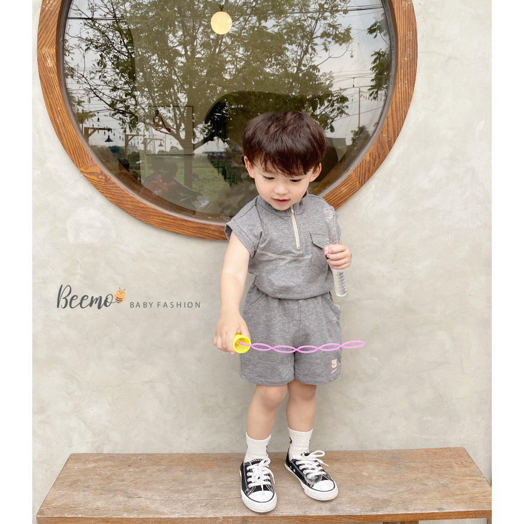 Bộ quần áo bé trai BEEMO B010 quần áo bé trai chất liệu cotton xược mềm mại, LEEMON