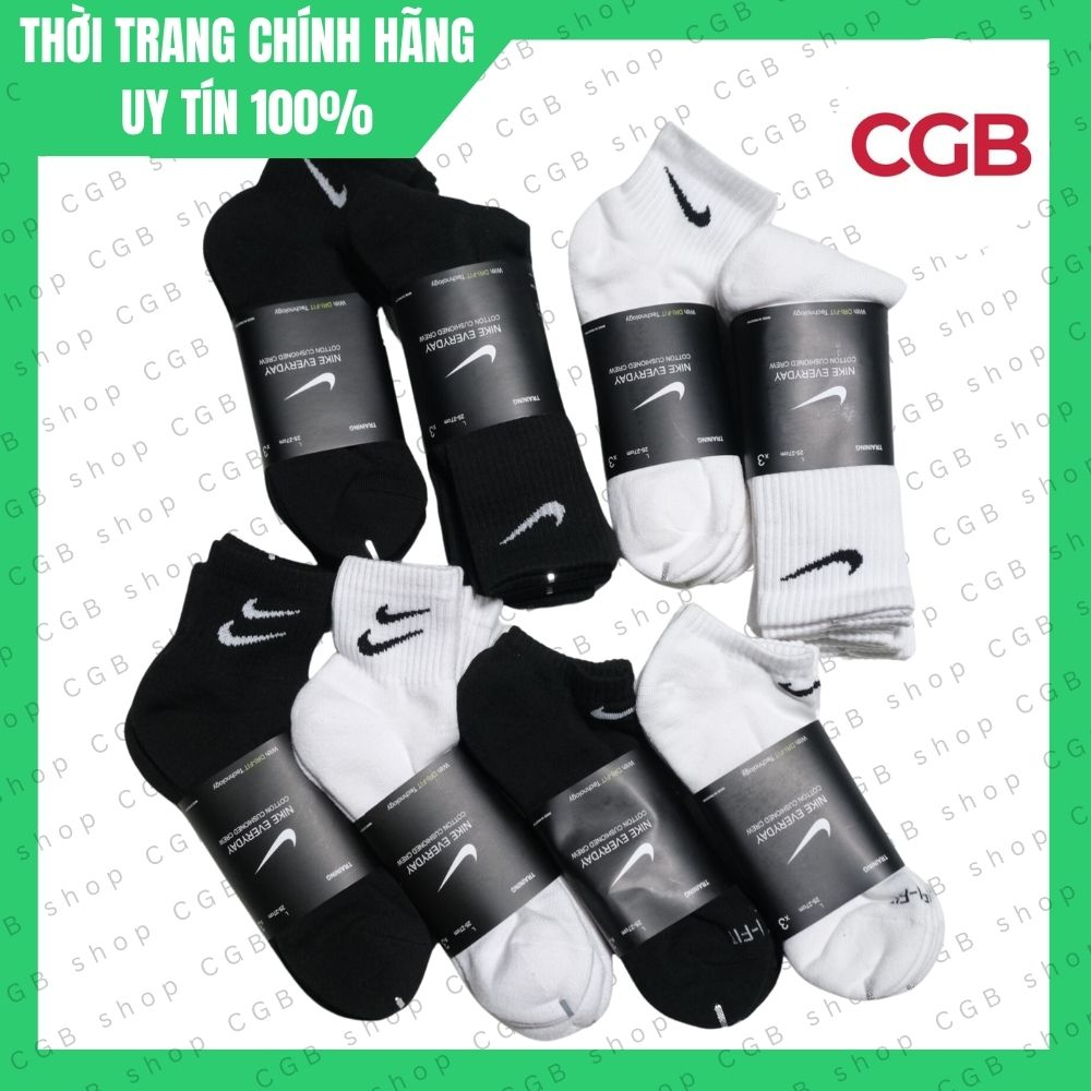 Vớ/Tất 𝐍𝐈𝐊𝐄 Thể Thao Công Nghệ Dri-Fit Drifit - Thấm hút mồ hôi cực tốt