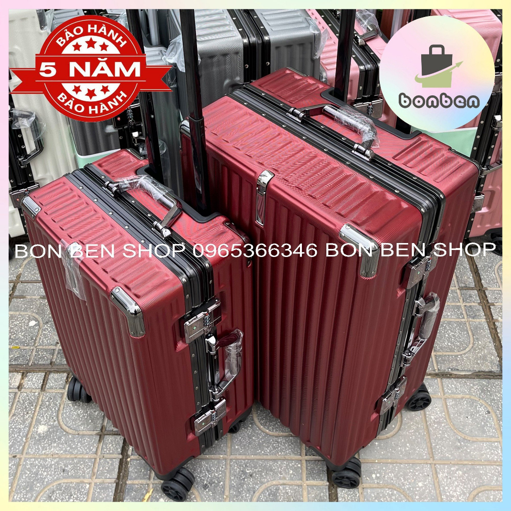 Vali Kéo Khung Nhôm Khóa Sập Siêu Bền Chống Bể Vỡ Size 20 inch xách tay