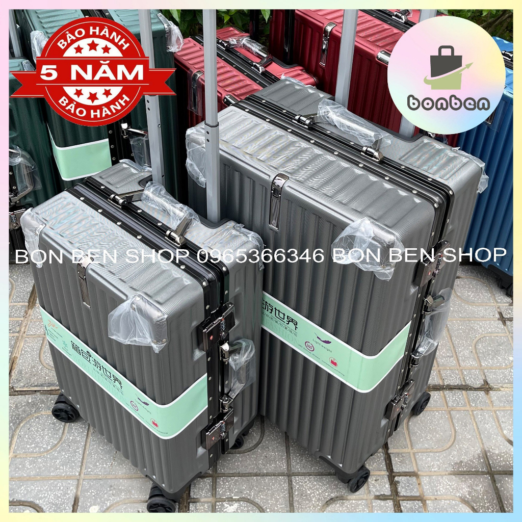 SALE Vali Khung Nhôm khóa sập chống rạch siêu bền size 20 inch xách tay