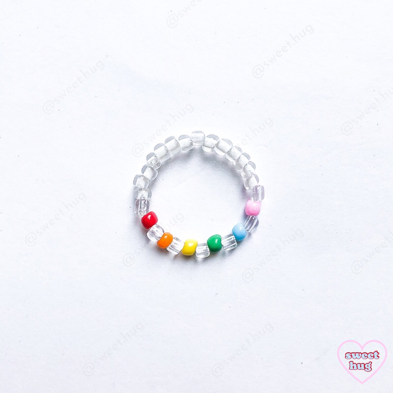 Vòng tay hạt cườm handmade cầu vồng cheapmoment Jennie - BlackPink