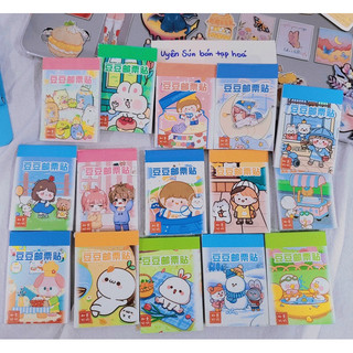 Sổ sticker mini nhiều hình dán hoạt hình dễ thương, hình dán dễ thương trang trí sổ tay