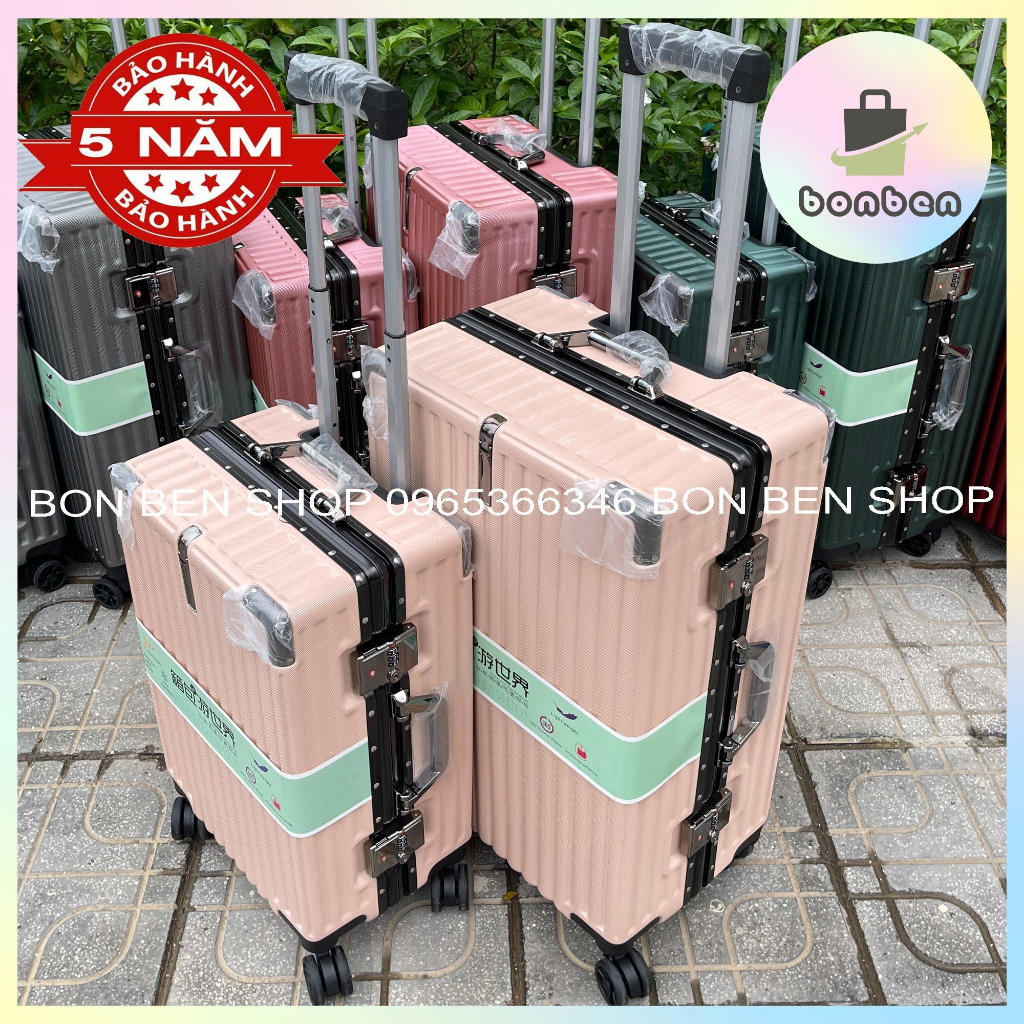 SALE Vali Khung Nhôm khóa sập chống rạch siêu bền size 20 inch xách tay