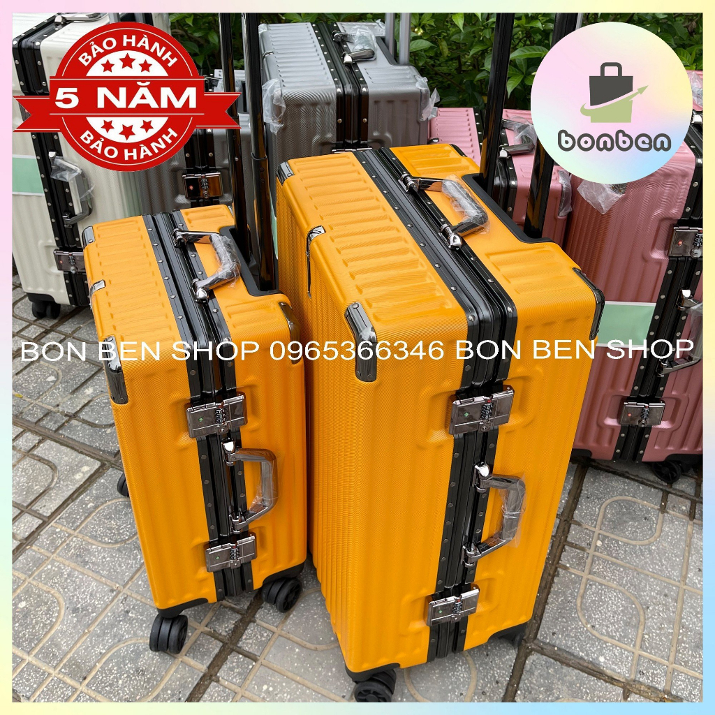 SALE Vali Khung Nhôm khóa sập chống rạch siêu bền size 20 inch xách tay