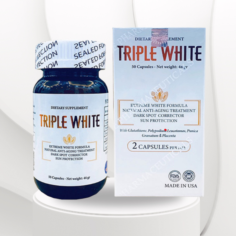 Viên uống trắng da Triple White 50 viên, chống nắng, ngừa nám hiệu quả