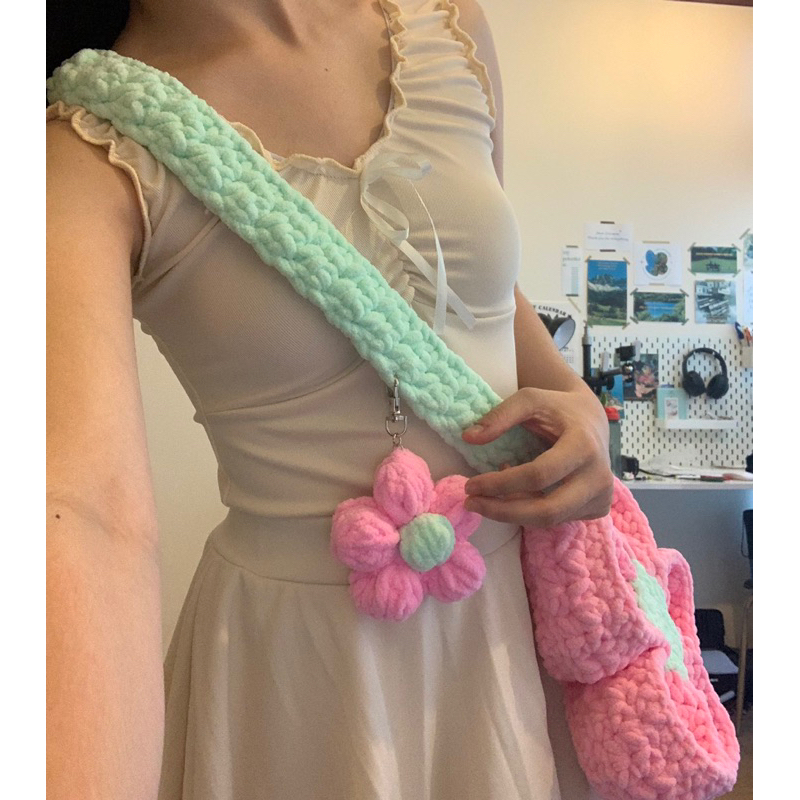 Flower Bag Mini - Túi len móc hình bông hoa nhỏ cho em bé