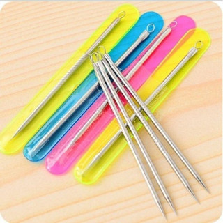 🍒Sỉ_ 5 Lố (60cây) Nặn Mụn Inox (Mẫu: ngắn, Dài)