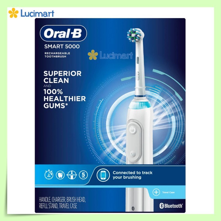 Bàn chải điện Oral-B Smart 5000, 5500 Rechargeable Toothbrush [Hàng Đức]