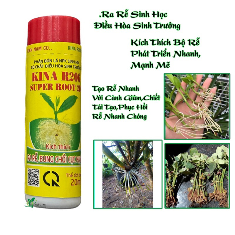 Kích Thích Ra Rễ Sinh Học Cực Mạnh Kina Roots R206 ,ống 20ml