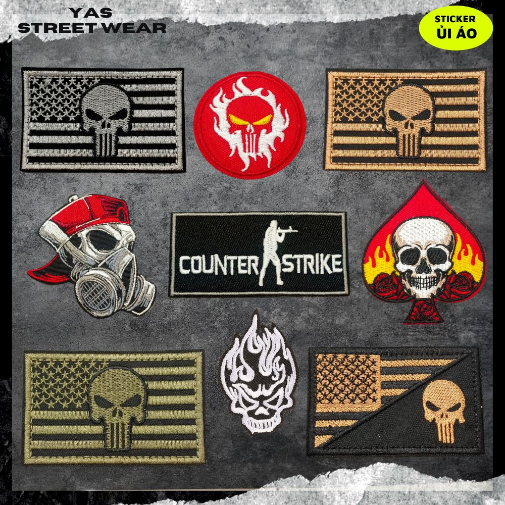 Phụ kiện trang trí áo thun tay lỡ unisex: Logo Sticker Patch Ủi Quần Áo,BALO, quần jogger chuẩn local brand streetstyle