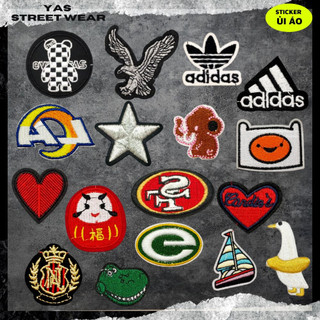 Sticker ủi áo cỡ nhỏ 3 - 4cm dùng làm miếng vá quần áo, hình thêu trang trí quần áo, balo, giày, túi xách