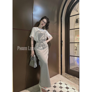 Yếm Váy Kèm Áo Phông Phạm Linh Lan