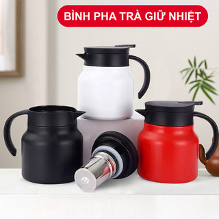 Bình pha trà giữ nhiệt, Ấm pha trà giữ nhiệt bằng Inox, Bình giữ nhiệt inox có lưới lọc trà, 800ml-1000ml
