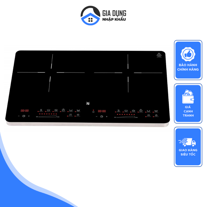 Bếp Từ Đôi WMF Kult X, Công Suất 3500W, Có Hẹn Giờ, Mặt Kính Chống Xước, 8 Mức Công Suất, Nhập Đức, BH 12 Tháng