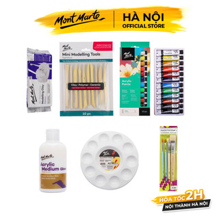 Combo Đất Sét Tự Khô Mont Marte và Dụng Cụ