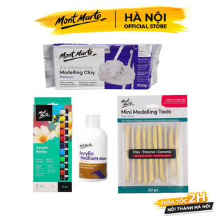 Combo Đất Sét Tự Khô Mont Marte và Dụng Cụ