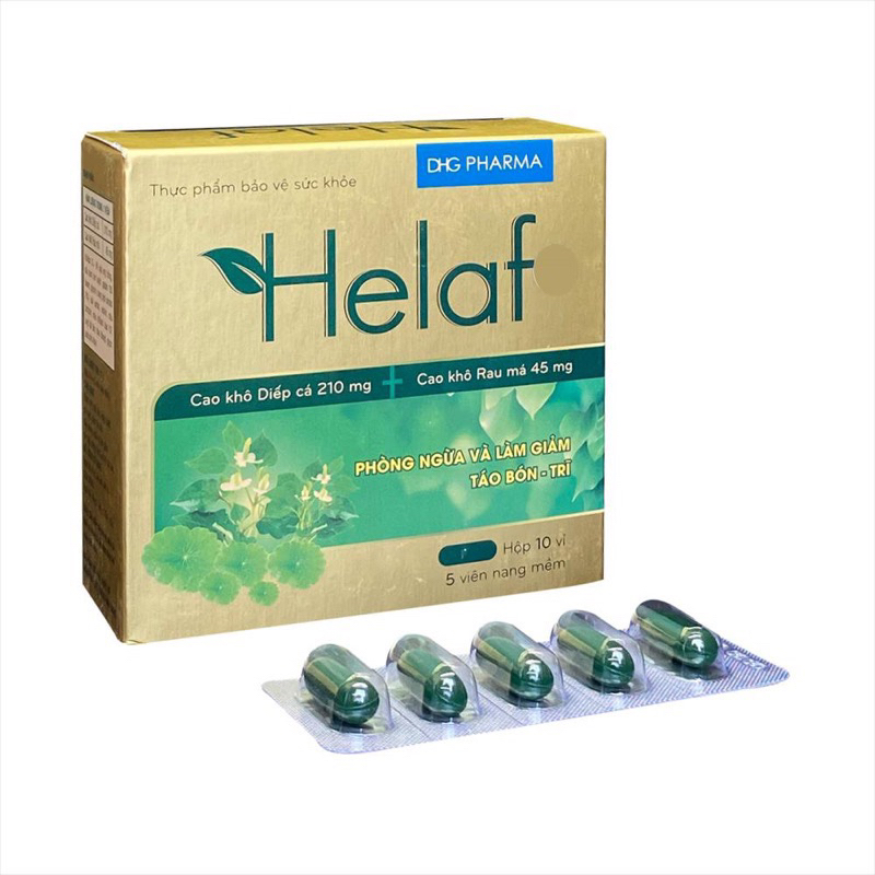 Bổ Gan. Chất Xơ. Helaf. Hộp 50 viên