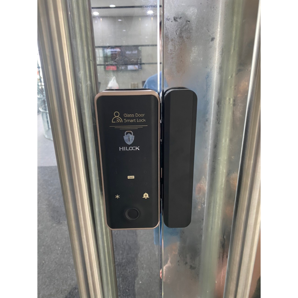 Khóa cửa vân tay kính cường lực CL09 thông minh App Ttlock vân tay, mật mã, thẻ từ hilock _Tuya