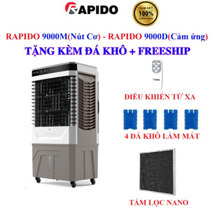 Quạt điều hòa không khí Rapido 9000M / 9000D + tặng đá khô + tấm lọc nano