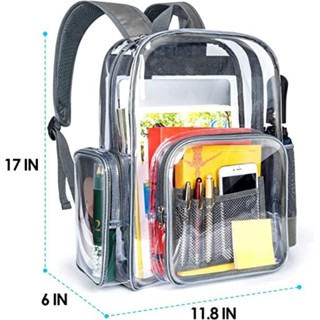 ( HÀNG CÓ SẴN ) balo nhựa trong suốt PVC  thời trang có thiết kế hộp bên hông kèm ngăn laptop TA136