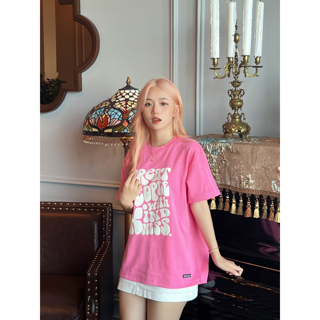 Áo thun tay ngắn form rộng in chữ THE CIU - People Tee