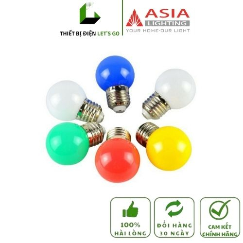 Bóng Đèn LED Tròn 1W Trang Trí Nhiều Loại Màu Sắc Bảo Hành 24 Tháng ASIA/LET'S GO LED [CHÍNH HÃNG]