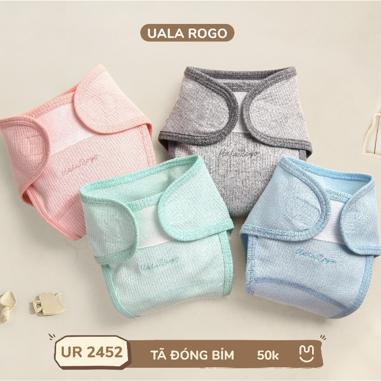 Tã dán vải sơ sinh Ualarogo cotton thấm hút dễ thay bỉm 8501 2452