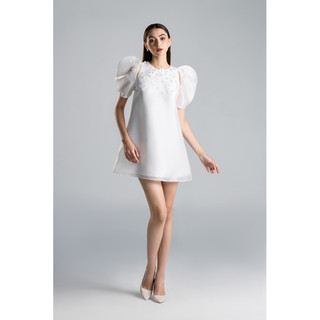 MOIRÉ - Váy tay phồng đính hoa thủ công Elena Dress