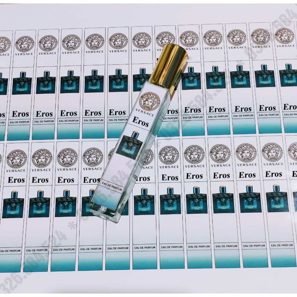 Nhãn chai chiết 𝐕𝐞𝐫𝐬𝐚𝐜𝐞 cán bóng không phai màu