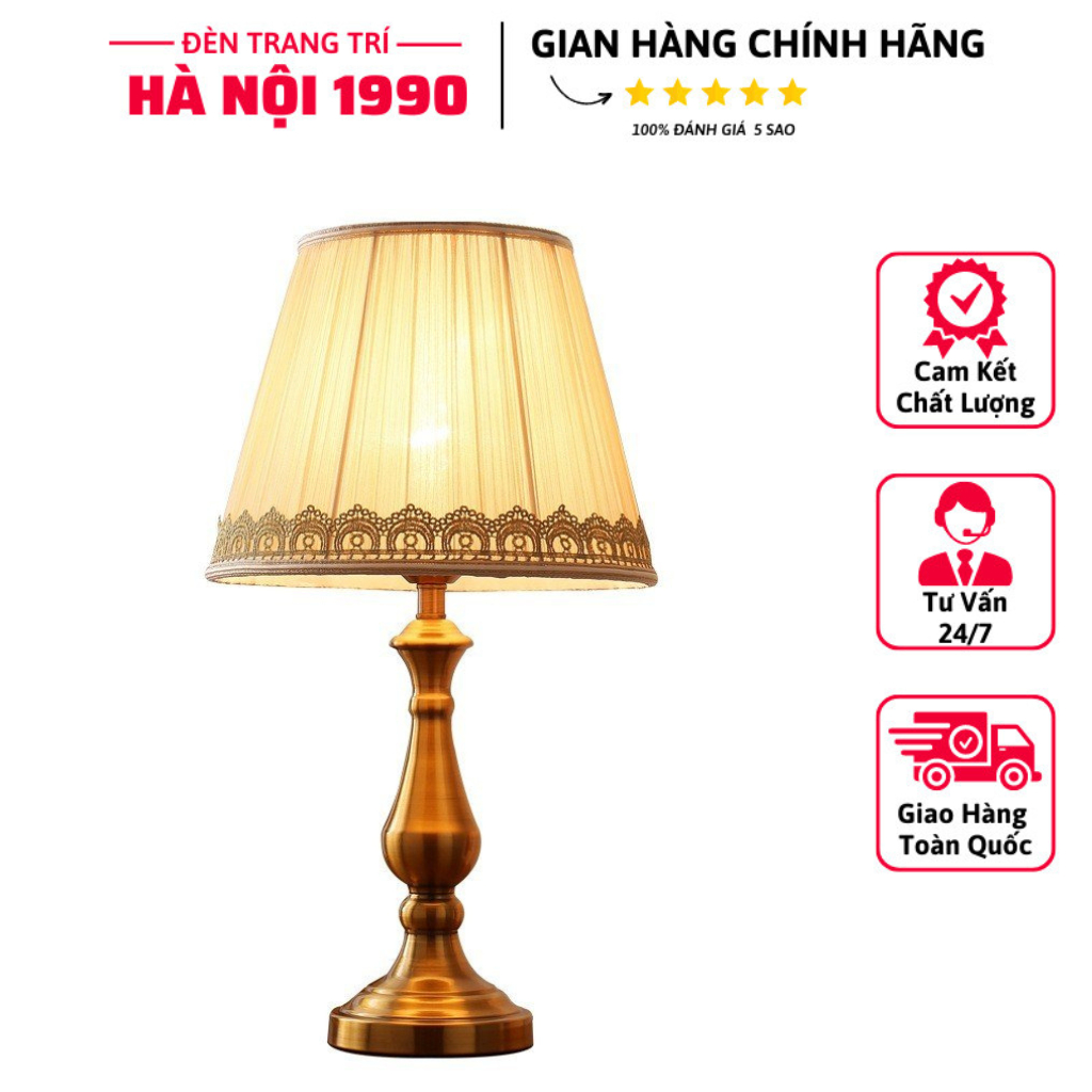 Đèn Ngủ Để Bàn Gia Tốt, Đèn Bàn Ngủ Trang Trí Nội Thất Phòng Khách,Phòng Ngủ Chất Liệu Cao Cấp Sang Trọng